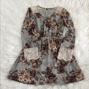 Floral long sleeve dress